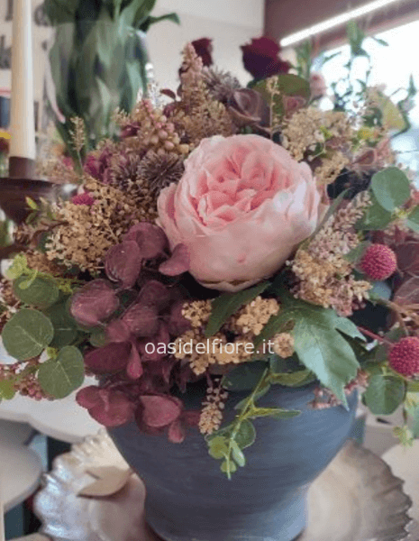 COMPOSIZIONE FIORI SECCHI IN VASO